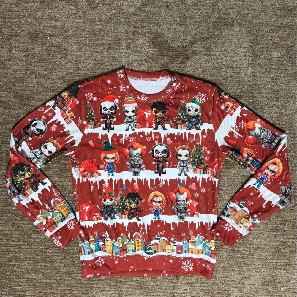 Ugly Scary Christmas Sweater featuring your favorite monsters!